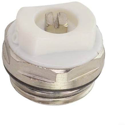 Nickel-Plated Brass 1/2 Inch Radiator Bleed Valve And Blanking-Plug, Manual Air Vent With Adjustable Nozzle For Towel Radiators, Energy Efficient Heating System Accessory