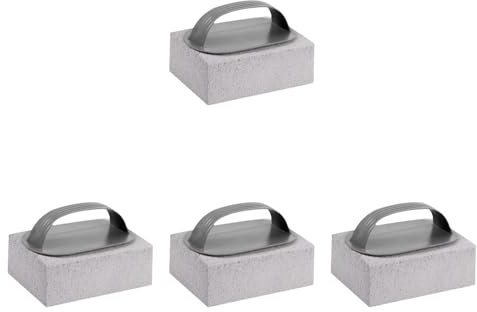 LOVIVER Lot de 4 Blocs nettoyants pour Gril, éliminent Les résidus et la saleté, Multi-usages, éliminent Les Taches, nettoient Les barbecues en Pierre pour