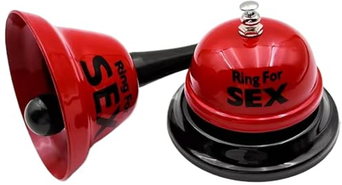 Juego de Campana de Servicio de 2 Piezas, Anillo para Sexo, Campana de Mano de Metal y Juego de Escritorio, Llamada Multifuncional para mostrador de Hotel, recepción, Restaurante, línea de Comida