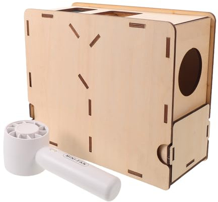Hoement Compact Bird Seed Separator Machine with Stable Airflow for Home Use DIY Grain Husk Blower and Screening Tool for Parrot Budgie Finch and Canary Feed Space-saving Bird Feed Husk