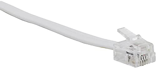 Power Gear Telephone Line Cord, 7 Feet, Phone Cord, Modular Jack Ends, Works for Phone, Modem or Fax Machine, for Use in Home or Office, White, 76581