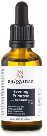 Naissance Organic Evening Primrose Oil (No. 207) - 30ml - Natural, Vegan - Nourishing and Hydrating for All Skin Types