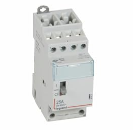 412517 Legrand - Contacteur jour nuit triphasé 4P pour cumulus bobine tension 24Vac - 25A - contact 4NO - 2 modules