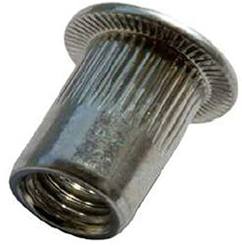 50 Stück Blindnietmuttern M10 x 17 Edelstahl A2 Flachkopf Nietmutter