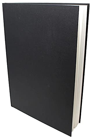 Artway Studio - Cuaderno de dibujo A3 encuadernado en cartón - Retrato - 80 Caras/40 Páginas de papel de 170 gsm - Cuaderno de dibujo negro de tapa dura