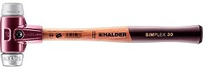 Halder 3039030 Simplex Soft-Face TPE-Mid/Soft Metal Mallet, Multi-Colour, 30 mm