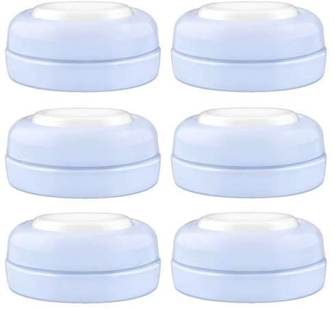 Maymom Schraubdeckel mit beschreibbarer Dichtscheibe Compatibili con Avent Flaschen und Maymom Weithalsflaschen; ersetzt Dichtungsring und Dichtscheibe für Avent Natural; blau, 6 Stück