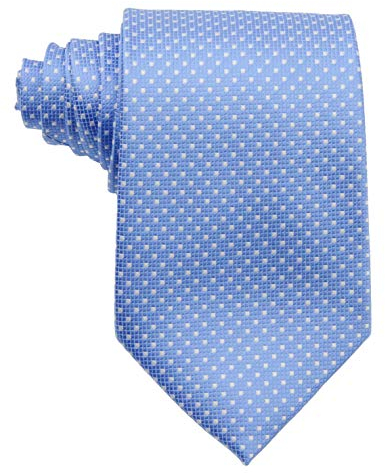 Geotae Zerun New Classic Solid Checks Paisley JACQUARD WOVEN Silk Men's Tie Necktie (Check Light Blue)
