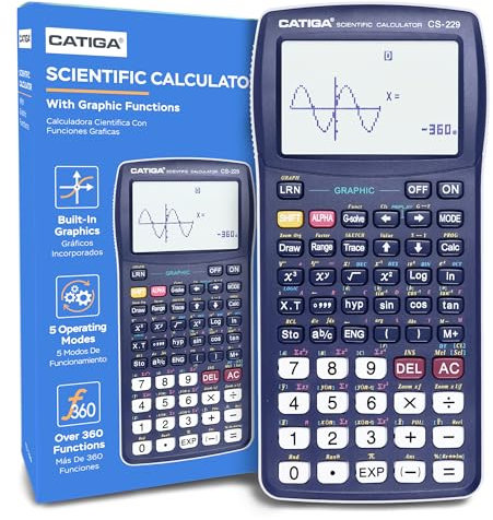 CATIGA CS229 Scientific Calculator with Graphics Functions, Multiple Modes with Intuitive User Interface, for Beginner and Advanced Courses