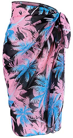 Beach Sarongs Wrap for Women - Long Beachwear Bikini Beach Cover Up Chiffon Swimsuit Wrap Skirts Ladies Summer Sexy Swim Sarong for Holiday