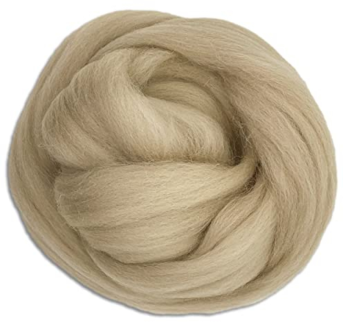 Wohnkult Wooliny 100 g Filzwolle Merinowolle Märchenwolle | 35 Farben zur Auswahl (20 | Beige)