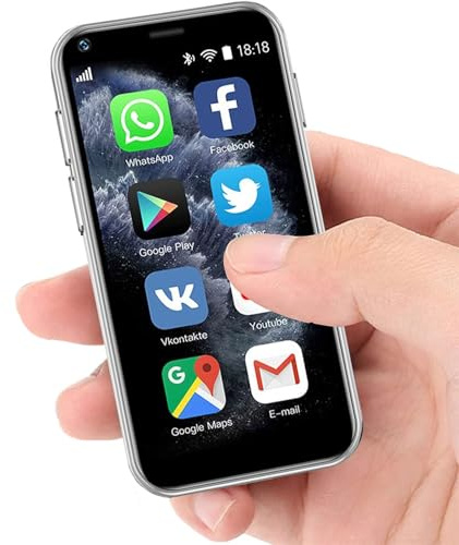 Hipipooo kleines 3G Mini Unlocked Phone, 2,5 Zoll Android 8.1 1000mAh Kindertelefon, 2 GB + 16 GB(X11-Weiß)