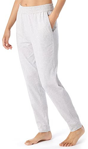 Schiesser Damen Schlafhose Lang Baumwolle - Mix + Relax Pyjamaunterteil, Grau-mel._179266, 38 EU