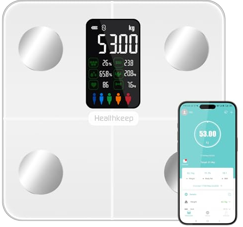 Bilancia Pesapersone Healthkeep Impedenziometrica Digitale Display VA Meccanica Frequenza Cardiaca