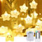 Hopelit Lichterkette Batterie Sterne 20LEDs 3m Warmweiß, Lichterkette Kinderzimmer mit Timer & Fernbedienung, 8 Modi Lichterkette Batterie Innen Wasserdicht für Schlafzimmer, Party, etc