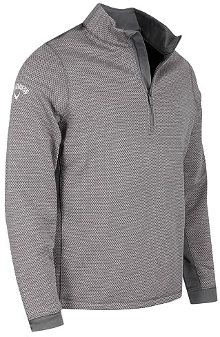 Callaway Golf Mens Hex Fleece Sweater - Medium Grey Heather - XL