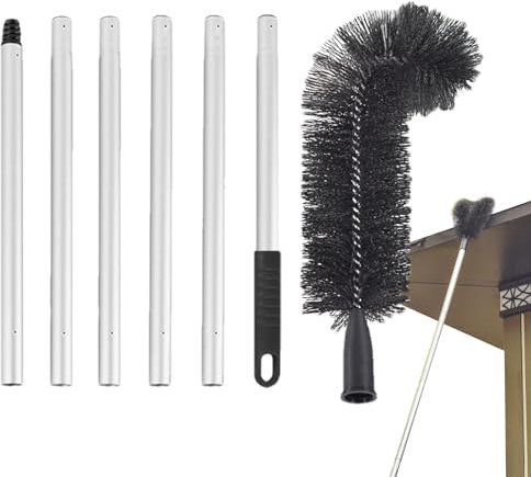 Pulitore per grondaie - Strumento per la pulizia delle grondaie, Spazzola retrattile per grondaie | Pulitore per grondaie estensibile, strumenti per la pulizia di grondaie dal design curvo per rimuove