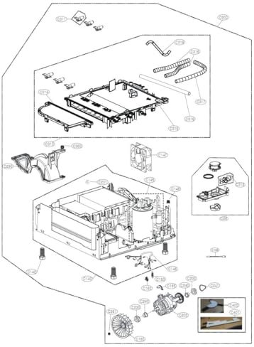 Pompe à chaleur (Repère C600) Sèche-linge AAN73349729 LG Sèche-linge AAN73349729 LG