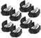 Housoutil 8pcs Toilet Locking Clips for Raised Toilet Seats Compatible with Tube Easy Installation Versatile Use and Shower Chairs Black