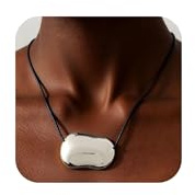 Choistily Collar con colgante de oro para mujer, collar de oro grueso, colgante largo y atrevido, bohemio, joyería de regalo, Large, Zinc, No es una piedra preciosa