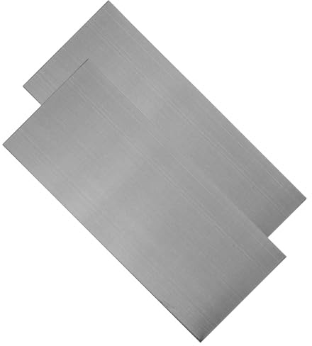 ORFOFE Plaques Signalétiques Métalliques Adhésives Noires en Acier Inoxydable Brossé 25x11cm, Résistantes à L’usure, pour Porte et Mur, Adaptées Hôpital, Hôtel, Bureau, Lot de 2