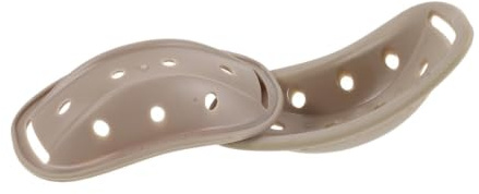 DEARMAMY Mentonnière de Casque Beige pour Garçon et Filles 2pcs, Protection Confortable en Résine pour Casque de Patinage et Entraînement Sportif, Taille 10,5x5,6x1,7cm