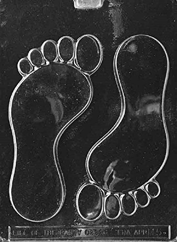 Grandmama's Goodies M005 Big Feet Chocolate Candy Soap Mold with Exclusive Molding Instructions