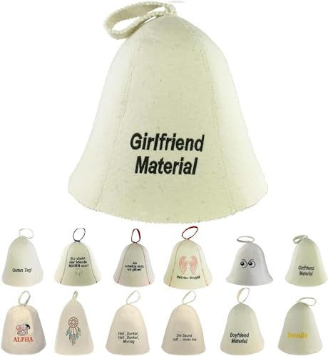 GMMH® Bastuhatt, bastumössa, filtmössa, 100 % bomull, bastu (SS20-012)