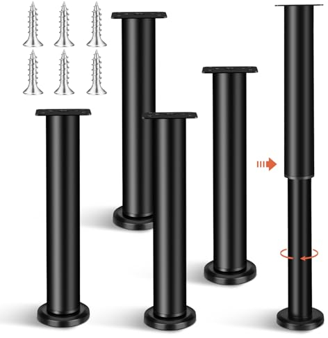 HONZUEN Patas para Muebles 4 Piezas Patas Mueble Patas para Sofas 25-43 CM Patas Sofa Patas Muebles Patas para Mueble Patas para Mesitas de Noche Patas Mueble Baño Patas para Muebles Patas para Sofa