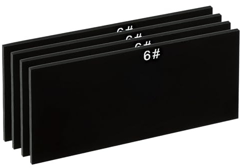 PATIKIL Soudage Len Abat-Jour 6 Verre 4-1/4x 2, 4 Paquet Durci Verre Noir Obscurcissement Filtre Plaques Couvercles Remplacement pour Soudure Casque Capuche