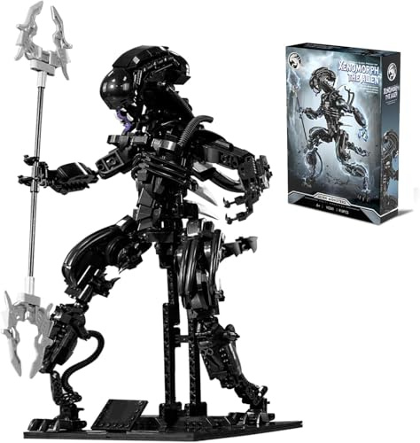 QLT QIAOLETONG Xenomorph Spielzeug Klemmbausteine Baustein,Ideas,Action Alien Figur deko Geschenk für Erwachsene und Jungen ab 6-16+(918PCS