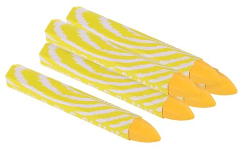 PATIKIL Lumber Marking Crayons, 6 Pack 4x0.55 Hex Wax Tire Marker Crayons Yellow