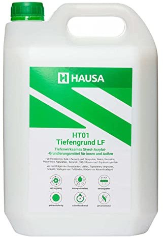 Hausa Tiefgrund 5 Liter LF Haftgrund Universalgrundierung für Innen- und Außen gebrauchsfertig für 50m²