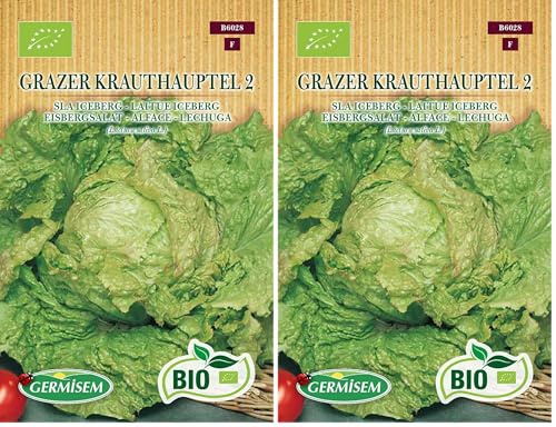 Germisem Biologico Grazer Krauthauptel 2 Semi di Lattuga Iceberg 1 g (Confezione da 2)