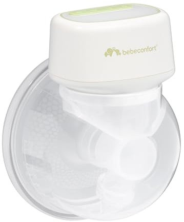 Bebeconfort Diskrete Milchpumpe Handsfree, freihändige Milchpumpe elektrisch, leises Abpumpen (51db), 3 Pumpmodi, 15 Saugstufen, langlebiger Akku, 210 ml großer Behälter