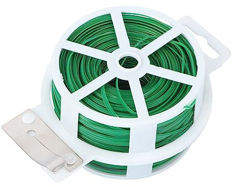 DIKACA Garten-bindedrahtkabel 100 M Grün Beschichtet Zum Ordnen Von Kabeln Pflanzenstützen Und Für Den Einsatz Im Garten