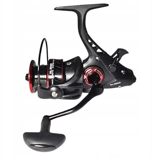 Carrete de pesca profesional PHX NL con marcha lenta: mecanismo confiable de 13 rodamientos (12+1BB), sistema Baitrunner, carrete principal de repuesto de aluminio, freno de pesca de precisión (6000)