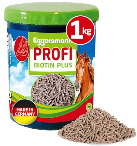 Eggersmann Mein Pferdefutter Profi Biotin Plus 1 kg – Ergänzungsfuttermittel für Pferde – Mit Biotin & Zink zur Unterstützung von Haut, Fell & Hufe – Bei Mauke, Ekzemen & Hufproblemen