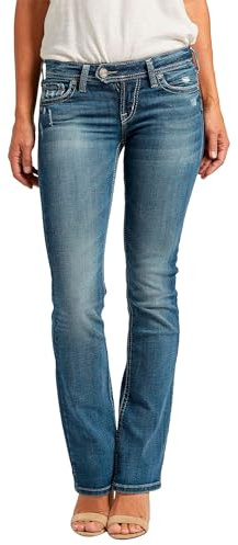 Silver Jeans Co. Tuesday Low Rise Slim Bootcut Jeans, Indigo, 24W x 31L Femme