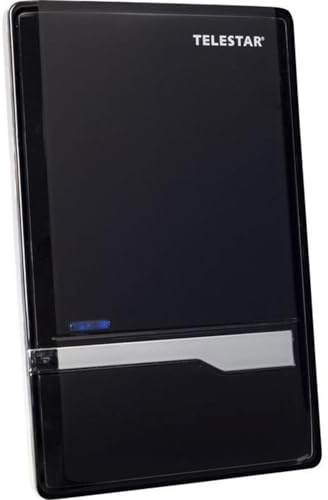 TELESTAR Antenna 7 LTE – Aktive DVB-T2 Antenne (DVB-T/DVB-T2/UKW/DAB+, Full-HD, LTE Filter, Verstärkung bis zu 35 dB) – Schwarz