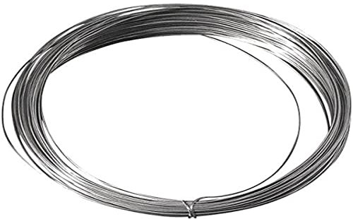 Rayher Silberdraht mit Kupferkern, 1 mm ø, Btl. 4 m, nickelfrei, Silberdraht zum Basteln, Bindedraht, Wickeldraht, Schmuckdraht, 2402200, Silber