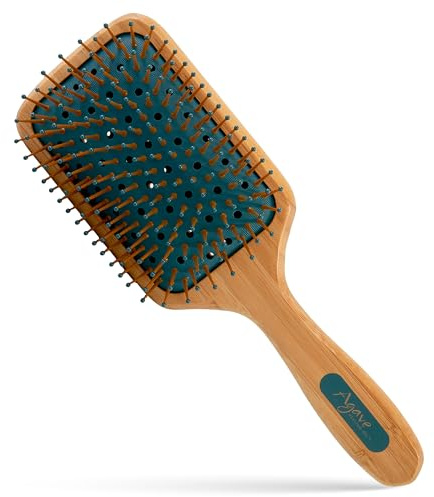 Agave Natural Bamboo Paddle Brush - Cepillo profesional de madera de bambú natural