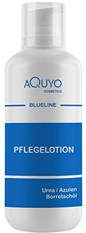 Blueline Creme Lotion zur Hautpilz, Fußpilz, Ekzem oder Neurodermitis Behandlung (500ml Spender) | Körperlotion für trockene und juckende Haut | Bodylotion bei Schuppenflechte, Hautrötungen