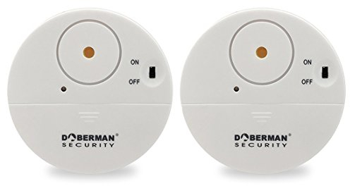 WER [2 Stück] weiß Ultra-Dünner Fensteralarm mit lautem 100dB Alarm und Vibrationssensoren - Moderne und Ultra-dünnen Design Kompatibel mit jedem Fenster - Modell SE-0106