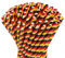 Papier Strohhalme Deutschland, 100 Stück, 23 cm lang, 7mm Ø. Strohhalm Deutschland Fahne Flagge Germany Fußball, biologisch abbaubar, Umweltfreundlich Einweg Trinkhalm (Lang)