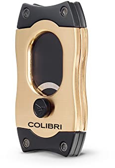 Colibri S-Cut Zigarrenschneider - Klassischer Gerader Schnitt - Bis zu 66 Ringmaß Zigarren - Ergonomisches Design - Antihaft-Beschichtung - Federbelasteter Auslösemechanismus - Inklusive Geschenkbox