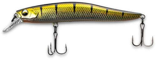 LMAB Flash Vibe 67, 80 & 98 mm - Twitchbait - Suspending & Floating, Hardbait, Wobbler Barsch, Suspender Wobbler, Zander Wobbler (Lauftiefe 0,5-1,2 m | langsam auftreibend, Real Perch, 98 mm)