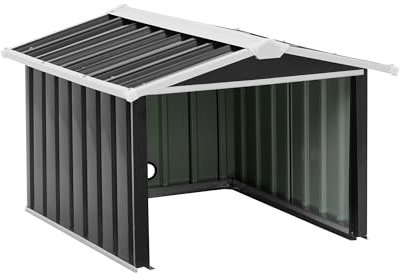 Uniprodo Mähroboter-Garage aus verzinktem Stahl Garage für Mähroboter mit Kabelöffnung Rasenroboter Rasenmäher Rasenroboter