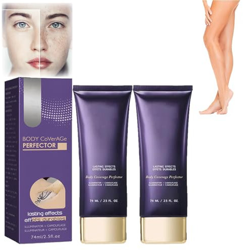 Abdeckcreme für Besenreiser Abdeckcreme Wasserfest Bein Make Up Ohne Abfärben Bein Make Up Lotion Camouflage Make Up Krampfadern Abdecken Tattoo Cover Make Up Körper Make Up (2 Stück, 74ml)
