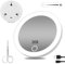 JJhxr 20X Magnifying Mirror with Lights, Adjustable Brighness, Travel Makeup Mirror with Scissors and 3 Suction Cups, Compact 4inch (20X,White)